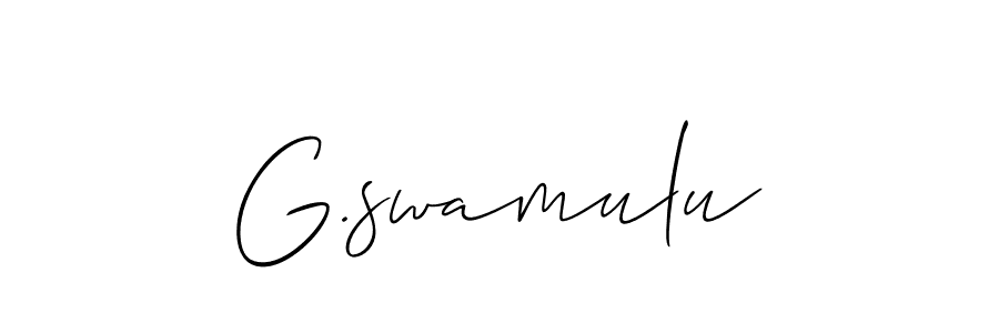 How to make G.swamulu name signature. Use Allison_Script style for creating short signs online. This is the latest handwritten sign. G.swamulu signature style 2 images and pictures png