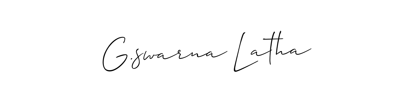 G.swarna Latha stylish signature style. Best Handwritten Sign (Allison_Script) for my name. Handwritten Signature Collection Ideas for my name G.swarna Latha. G.swarna Latha signature style 2 images and pictures png