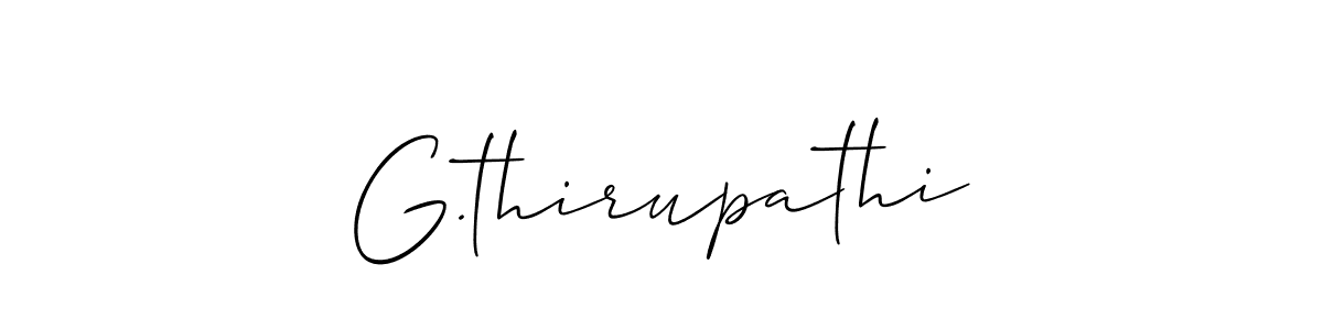 How to make G.thirupathi signature? Allison_Script is a professional autograph style. Create handwritten signature for G.thirupathi name. G.thirupathi signature style 2 images and pictures png