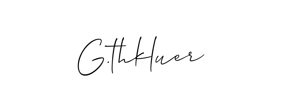 How to make G.thkluer signature? Allison_Script is a professional autograph style. Create handwritten signature for G.thkluer name. G.thkluer signature style 2 images and pictures png