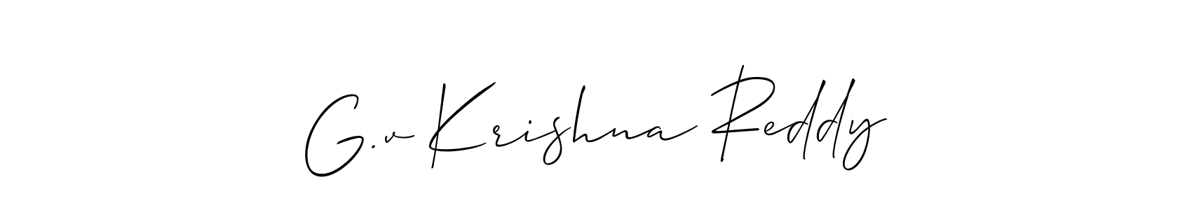 Make a short G.v Krishna Reddy signature style. Manage your documents anywhere anytime using Allison_Script. Create and add eSignatures, submit forms, share and send files easily. G.v Krishna Reddy signature style 2 images and pictures png