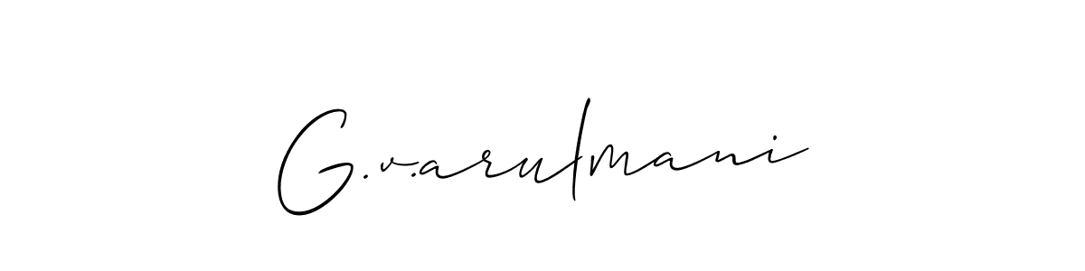 You should practise on your own different ways (Allison_Script) to write your name (G.v.arulmani) in signature. don't let someone else do it for you. G.v.arulmani signature style 2 images and pictures png