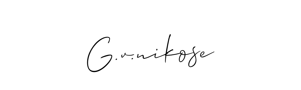 Make a beautiful signature design for name G.v.nikose. Use this online signature maker to create a handwritten signature for free. G.v.nikose signature style 2 images and pictures png