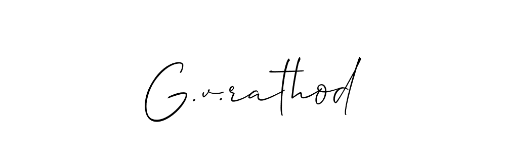 Create a beautiful signature design for name G.v.rathod. With this signature (Allison_Script) fonts, you can make a handwritten signature for free. G.v.rathod signature style 2 images and pictures png
