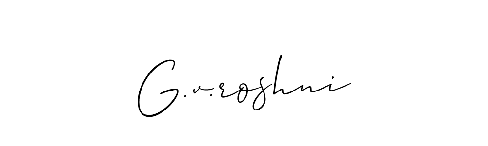 G.v.roshni stylish signature style. Best Handwritten Sign (Allison_Script) for my name. Handwritten Signature Collection Ideas for my name G.v.roshni. G.v.roshni signature style 2 images and pictures png