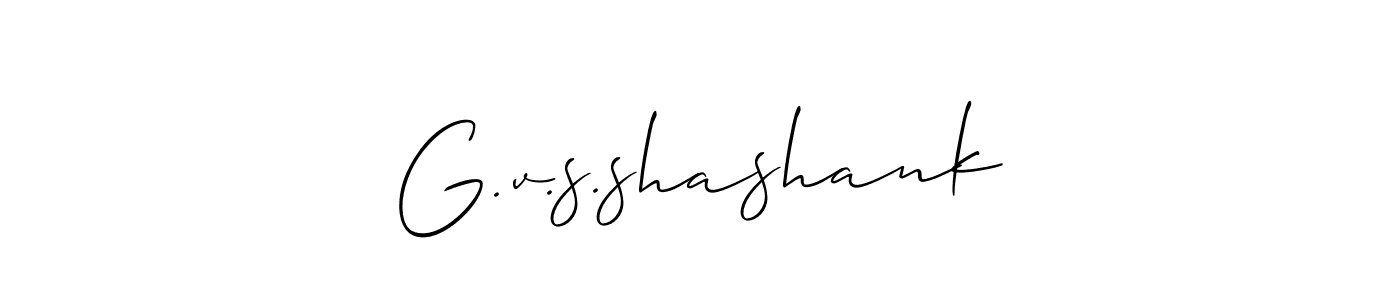 Also we have G.v.s.shashank name is the best signature style. Create professional handwritten signature collection using Allison_Script autograph style. G.v.s.shashank signature style 2 images and pictures png