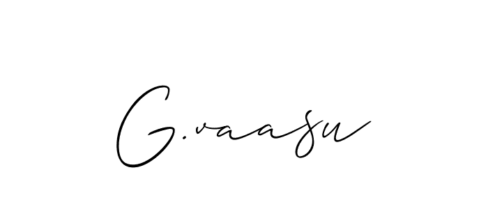 Best and Professional Signature Style for G.vaasu. Allison_Script Best Signature Style Collection. G.vaasu signature style 2 images and pictures png