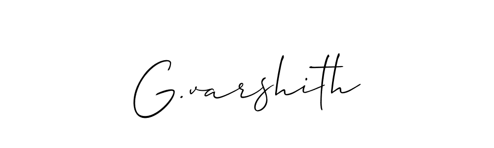 Use a signature maker to create a handwritten signature online. With this signature software, you can design (Allison_Script) your own signature for name G.varshith. G.varshith signature style 2 images and pictures png