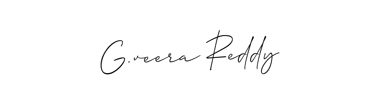 Allison_Script is a professional signature style that is perfect for those who want to add a touch of class to their signature. It is also a great choice for those who want to make their signature more unique. Get G.veera Reddy name to fancy signature for free. G.veera Reddy signature style 2 images and pictures png