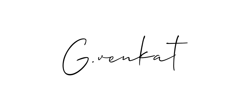 How to make G.venkat name signature. Use Allison_Script style for creating short signs online. This is the latest handwritten sign. G.venkat signature style 2 images and pictures png