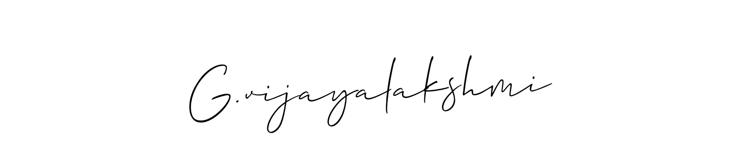 You should practise on your own different ways (Allison_Script) to write your name (G.vijayalakshmi) in signature. don't let someone else do it for you. G.vijayalakshmi signature style 2 images and pictures png