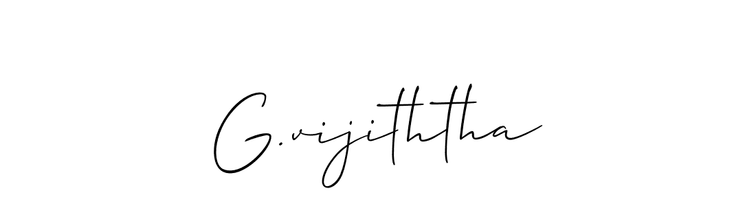 How to make G.vijiththa signature? Allison_Script is a professional autograph style. Create handwritten signature for G.vijiththa name. G.vijiththa signature style 2 images and pictures png