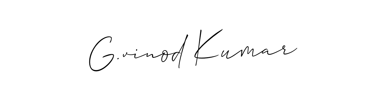 if you are searching for the best signature style for your name G.vinod Kumar. so please give up your signature search. here we have designed multiple signature styles  using Allison_Script. G.vinod Kumar signature style 2 images and pictures png