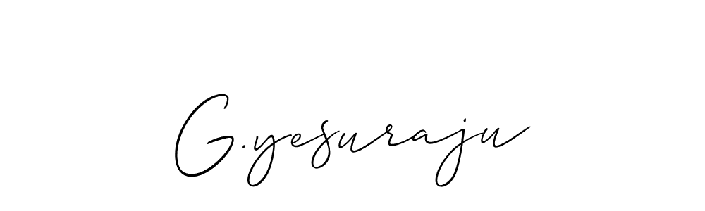 Also we have G.yesuraju name is the best signature style. Create professional handwritten signature collection using Allison_Script autograph style. G.yesuraju signature style 2 images and pictures png