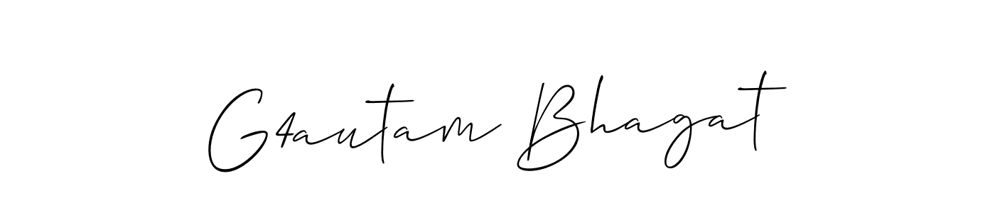 Make a beautiful signature design for name G4autam Bhagat. With this signature (Allison_Script) style, you can create a handwritten signature for free. G4autam Bhagat signature style 2 images and pictures png