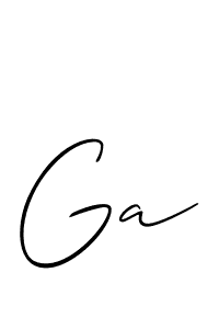 Ga stylish signature style. Best Handwritten Sign (Allison_Script) for my name. Handwritten Signature Collection Ideas for my name Ga. Ga signature style 2 images and pictures png
