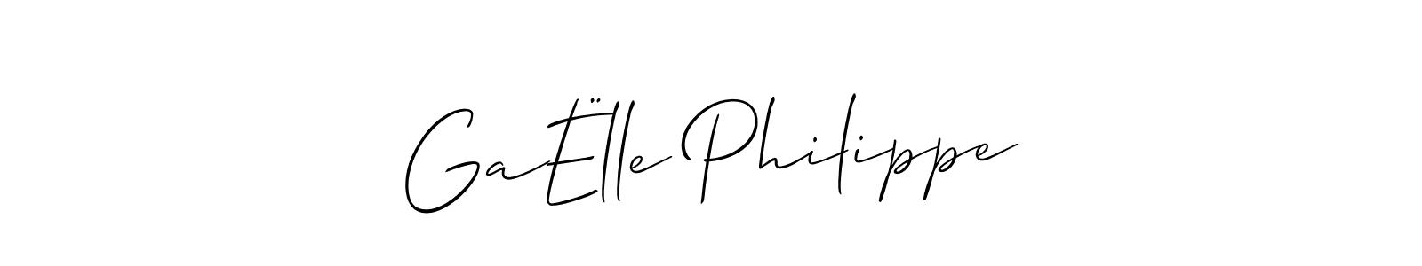 Also we have GaËlle Philippe name is the best signature style. Create professional handwritten signature collection using Allison_Script autograph style. GaËlle Philippe signature style 2 images and pictures png