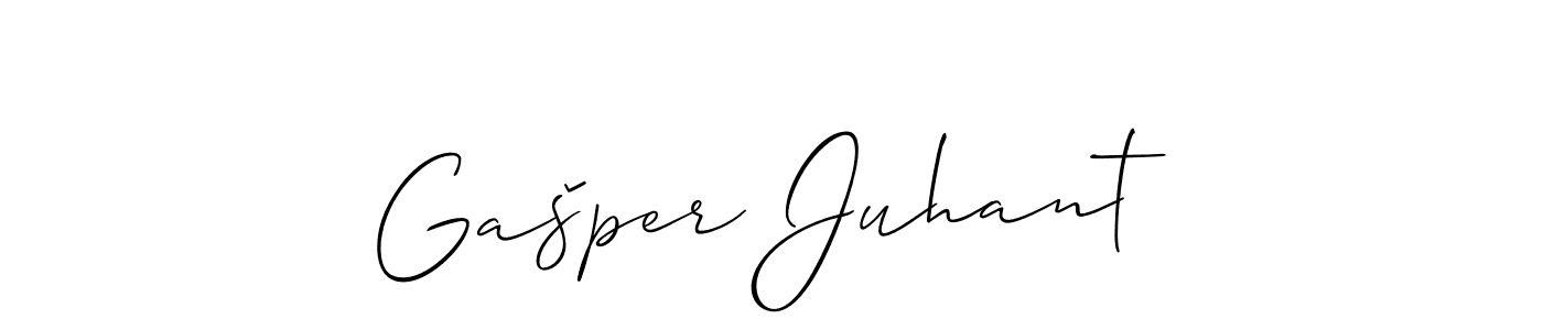 It looks lik you need a new signature style for name Gašper Juhant. Design unique handwritten (Allison_Script) signature with our free signature maker in just a few clicks. Gašper Juhant signature style 2 images and pictures png