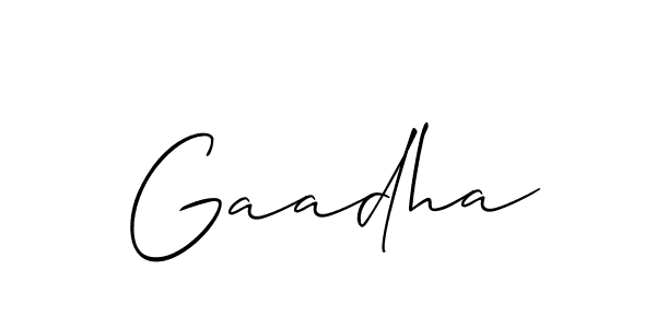How to make Gaadha name signature. Use Allison_Script style for creating short signs online. This is the latest handwritten sign. Gaadha signature style 2 images and pictures png