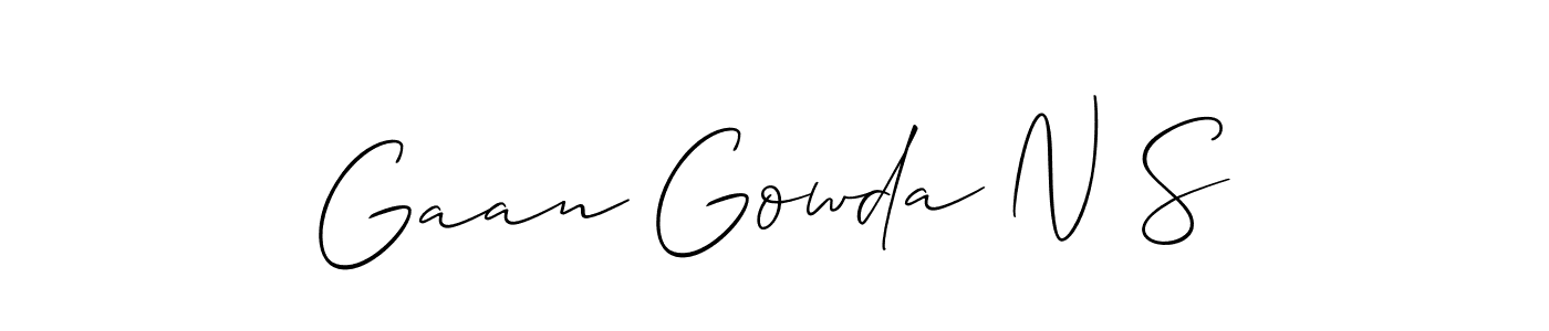 How to Draw Gaan Gowda N S signature style? Allison_Script is a latest design signature styles for name Gaan Gowda N S. Gaan Gowda N S signature style 2 images and pictures png