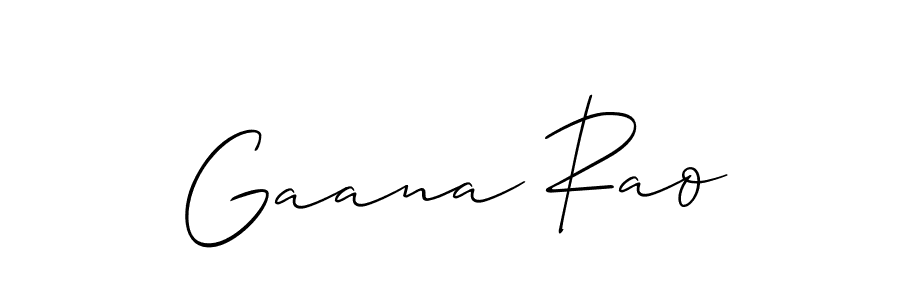 How to make Gaana Rao name signature. Use Allison_Script style for creating short signs online. This is the latest handwritten sign. Gaana Rao signature style 2 images and pictures png