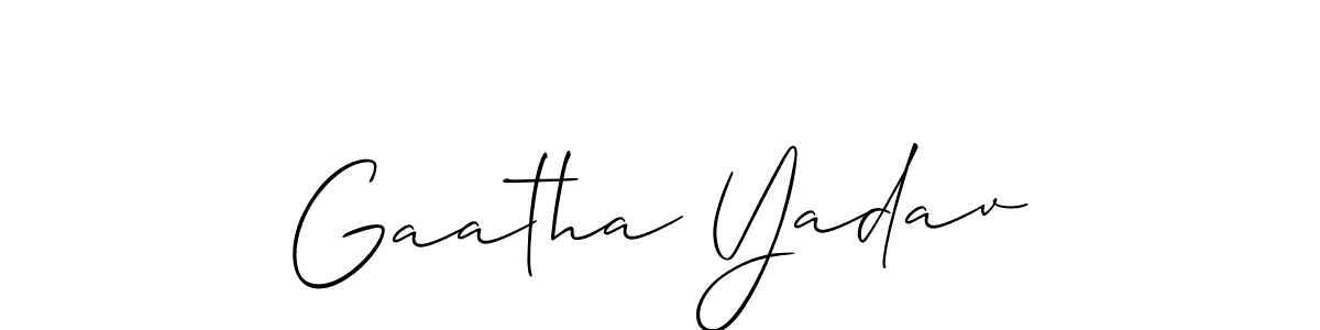 Here are the top 10 professional signature styles for the name Gaatha Yadav. These are the best autograph styles you can use for your name. Gaatha Yadav signature style 2 images and pictures png