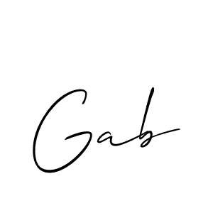 How to Draw Gab signature style? Allison_Script is a latest design signature styles for name Gab. Gab signature style 2 images and pictures png