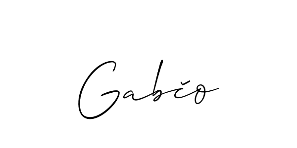 Make a short Gabčo signature style. Manage your documents anywhere anytime using Allison_Script. Create and add eSignatures, submit forms, share and send files easily. Gabčo signature style 2 images and pictures png