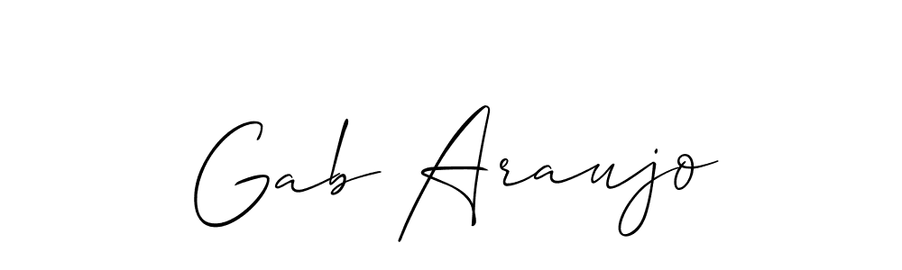 Also we have Gab Araujo name is the best signature style. Create professional handwritten signature collection using Allison_Script autograph style. Gab Araujo signature style 2 images and pictures png