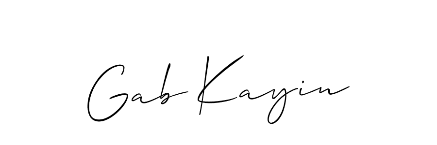 How to Draw Gab Kayin signature style? Allison_Script is a latest design signature styles for name Gab Kayin. Gab Kayin signature style 2 images and pictures png