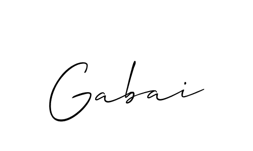 How to make Gabai name signature. Use Allison_Script style for creating short signs online. This is the latest handwritten sign. Gabai signature style 2 images and pictures png