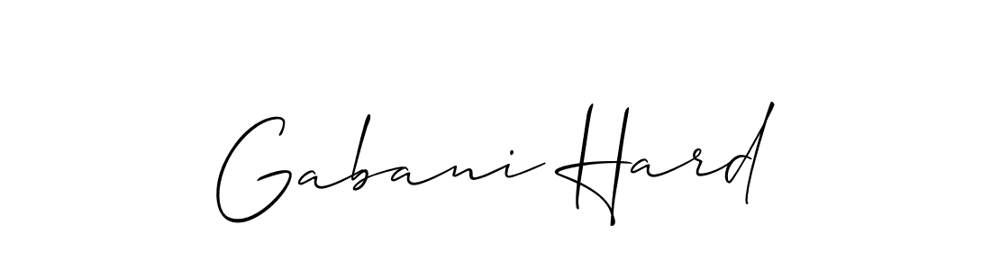 Create a beautiful signature design for name Gabani Hard. With this signature (Allison_Script) fonts, you can make a handwritten signature for free. Gabani Hard signature style 2 images and pictures png