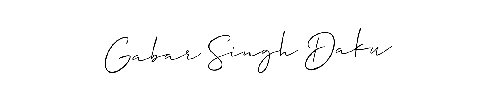 if you are searching for the best signature style for your name Gabar Singh Daku. so please give up your signature search. here we have designed multiple signature styles  using Allison_Script. Gabar Singh Daku signature style 2 images and pictures png
