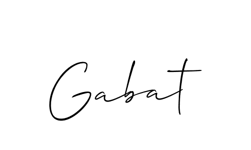 You should practise on your own different ways (Allison_Script) to write your name (Gabat) in signature. don't let someone else do it for you. Gabat signature style 2 images and pictures png