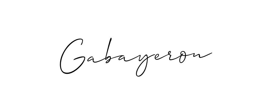 It looks lik you need a new signature style for name Gabayeron. Design unique handwritten (Allison_Script) signature with our free signature maker in just a few clicks. Gabayeron signature style 2 images and pictures png