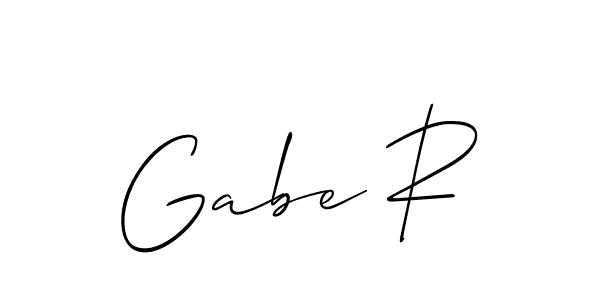 Create a beautiful signature design for name Gabe R. With this signature (Allison_Script) fonts, you can make a handwritten signature for free. Gabe R signature style 2 images and pictures png