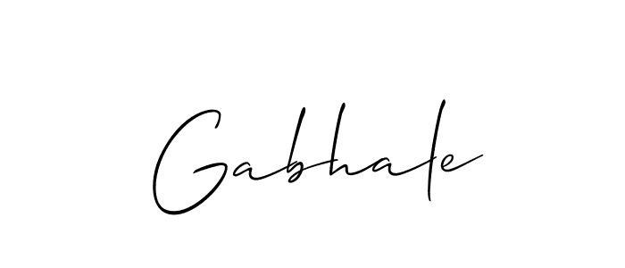Allison_Script is a professional signature style that is perfect for those who want to add a touch of class to their signature. It is also a great choice for those who want to make their signature more unique. Get Gabhale name to fancy signature for free. Gabhale signature style 2 images and pictures png