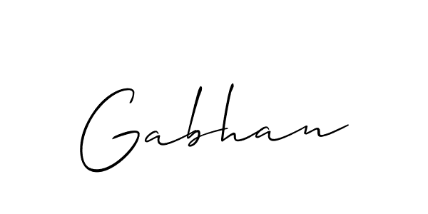 Create a beautiful signature design for name Gabhan. With this signature (Allison_Script) fonts, you can make a handwritten signature for free. Gabhan signature style 2 images and pictures png