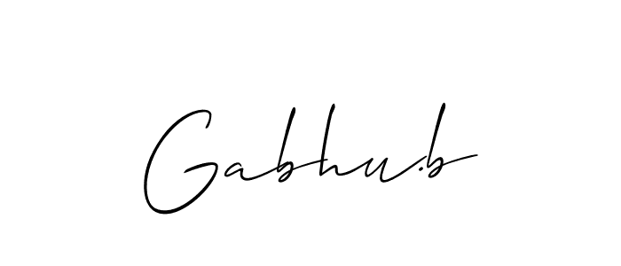 How to make Gabhu.b signature? Allison_Script is a professional autograph style. Create handwritten signature for Gabhu.b name. Gabhu.b signature style 2 images and pictures png