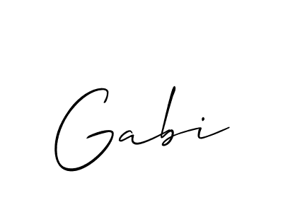 You should practise on your own different ways (Allison_Script) to write your name (Gabi) in signature. don't let someone else do it for you. Gabi signature style 2 images and pictures png