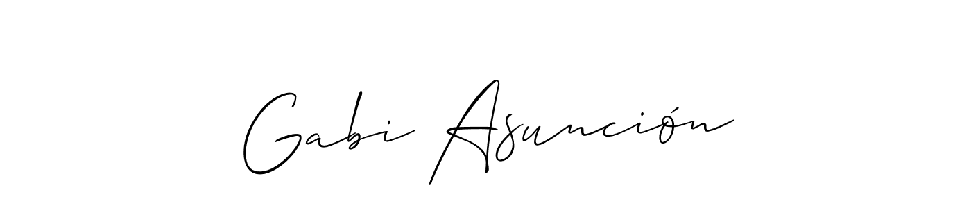 How to make Gabi Asunción signature? Allison_Script is a professional autograph style. Create handwritten signature for Gabi Asunción name. Gabi Asunción signature style 2 images and pictures png