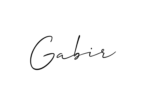 Create a beautiful signature design for name Gabir. With this signature (Allison_Script) fonts, you can make a handwritten signature for free. Gabir signature style 2 images and pictures png