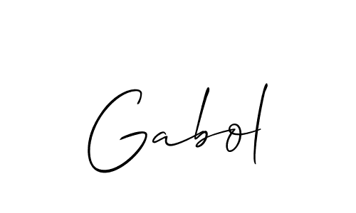 Create a beautiful signature design for name Gabol. With this signature (Allison_Script) fonts, you can make a handwritten signature for free. Gabol signature style 2 images and pictures png