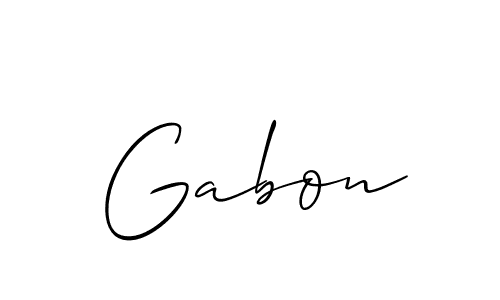 Create a beautiful signature design for name Gabon. With this signature (Allison_Script) fonts, you can make a handwritten signature for free. Gabon signature style 2 images and pictures png