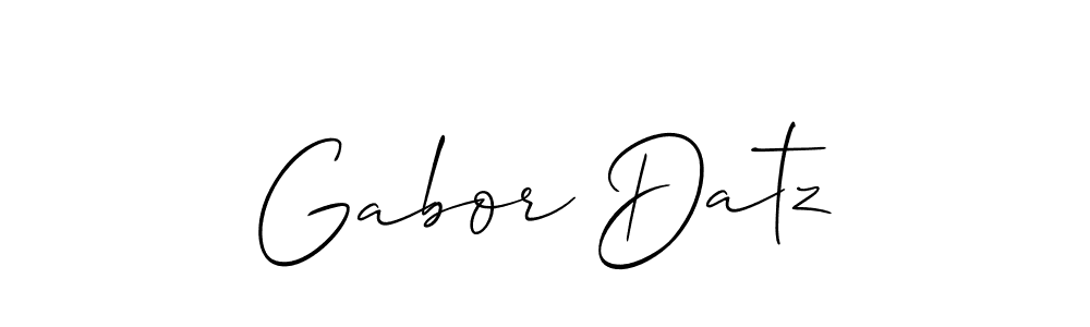 This is the best signature style for the Gabor Datz name. Also you like these signature font (Allison_Script). Mix name signature. Gabor Datz signature style 2 images and pictures png