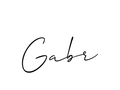 Use a signature maker to create a handwritten signature online. With this signature software, you can design (Allison_Script) your own signature for name Gabr. Gabr signature style 2 images and pictures png