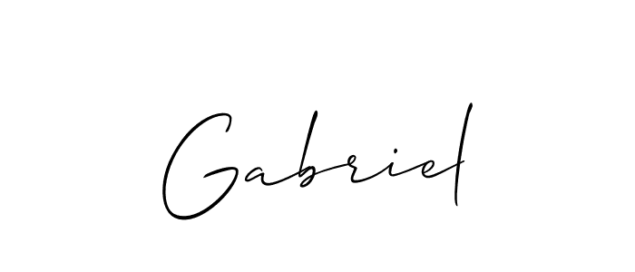 Use a signature maker to create a handwritten signature online. With this signature software, you can design (Allison_Script) your own signature for name Gabriel. Gabriel signature style 2 images and pictures png