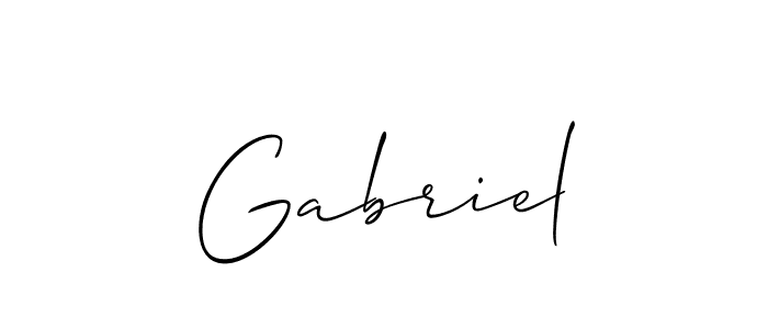 Use a signature maker to create a handwritten signature online. With this signature software, you can design (Allison_Script) your own signature for name Gabriel. Gabriel signature style 2 images and pictures png