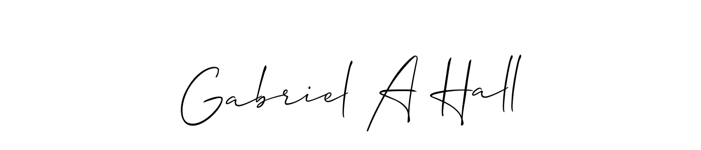 This is the best signature style for the Gabriel A Hall name. Also you like these signature font (Allison_Script). Mix name signature. Gabriel A Hall signature style 2 images and pictures png