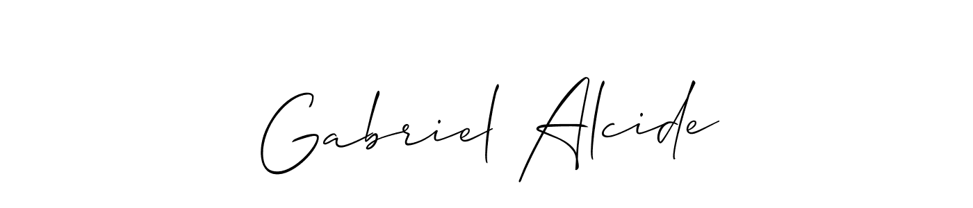 Design your own signature with our free online signature maker. With this signature software, you can create a handwritten (Allison_Script) signature for name Gabriel Alcide. Gabriel Alcide signature style 2 images and pictures png